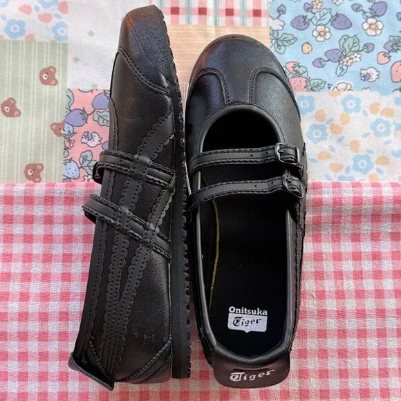Onitsuka Tiger MEXICO 66 TGRS Black Mary Jane Shoes - Picture 7 of 8